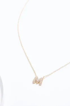 M Initial Bubble Necklace