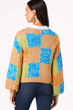 Marled Check Cardigan