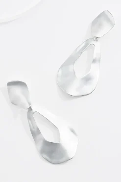 Matte Silver Clip- On Earrings