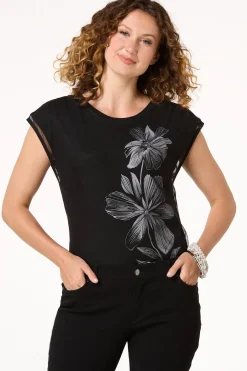 Mesh Floral Top
