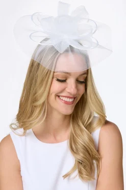 Mesh Ribbon Feather Fascinator