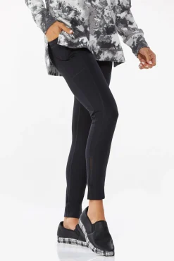 Mesh Trim Pocket Leggings