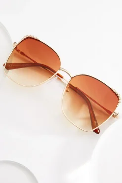 Metal Embellished Sunglasses
