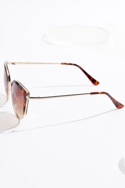 Metal Tortoise Round Sunglasses