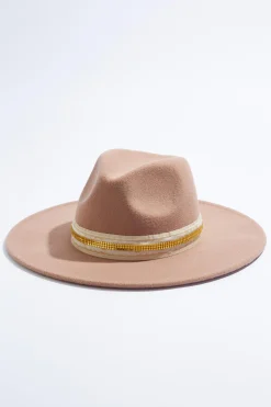 Metal Trim Band Panama Hat