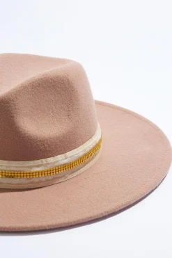 Metal Trim Band Panama Hat