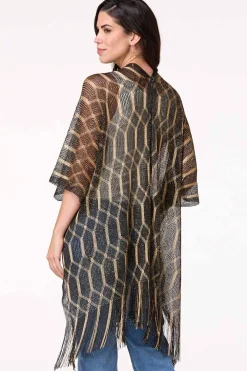 Metallic Diamond Fringe Kimono