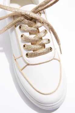 Metallic Piping Trim Sneakers
