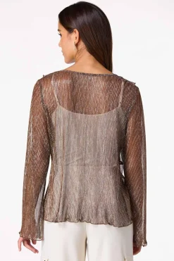 Metallic Ribbed Kimono