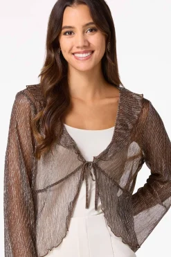 Metallic Ribbed Kimono