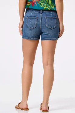 Mid Denim Cargo Shorts