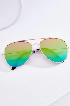 Mirror Lens Aviator Sunglasses