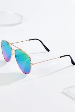 Mirror Lens Aviator Sunglasses