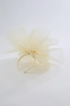Mixed Netting Ivory Fascinator