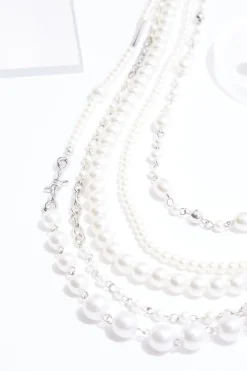 Mixed Pearl Layered Necklace Set