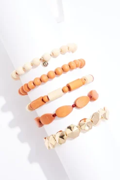 Mixed Tone Wood Bracelet Set