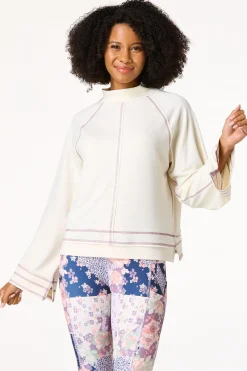 Mock Neck French Terry Top