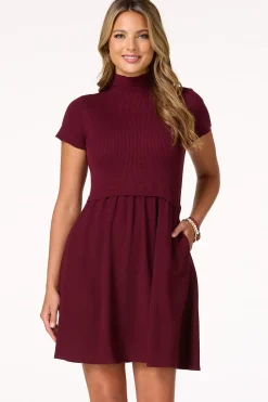 Mock Neck Sweater Dress
