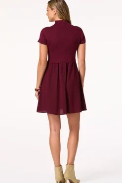 Mock Neck Sweater Dress
