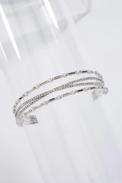 Multi Pearl Row Cuff Bracelet