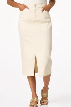Natural Denim Skirt