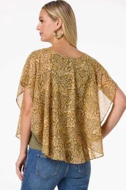 Natural Floral Wood Bead Capelet