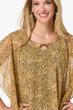 Natural Floral Wood Bead Capelet