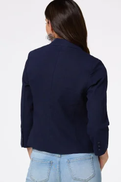 Navy Linen Blazer