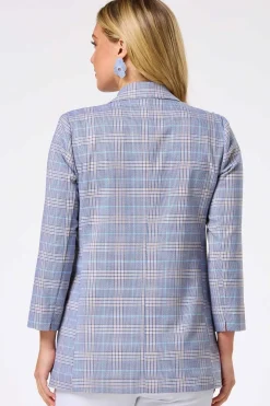 Navy Plaid Blazer