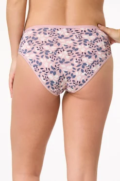 Navy Print Ivory Panty Set