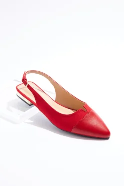 Notch Vamp Slingback Flats