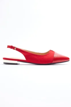 Notch Vamp Slingback Flats