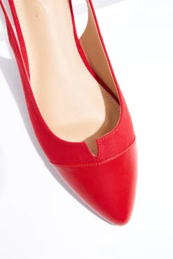 Notch Vamp Slingback Flats