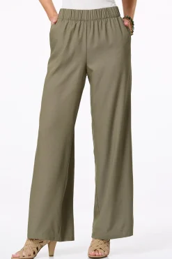 Olive Wide Leg Pants