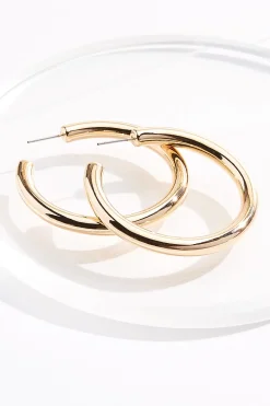 Open Circle Hoop Earrings