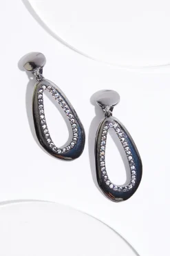 Oval Cutout Clip- On Earrings