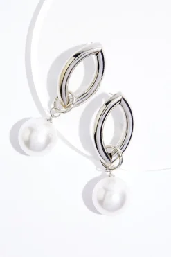 Oversized Pearl Ball Dangle Earrings