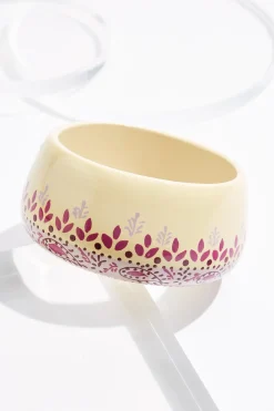 Painted Wood Bangle Bracelet