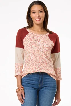 Paisley Baseball Top