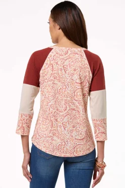 Paisley Baseball Top