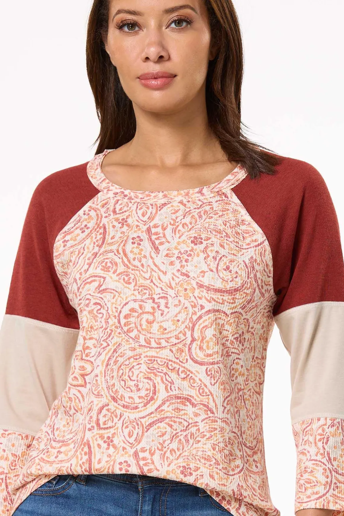 Paisley Baseball Top
