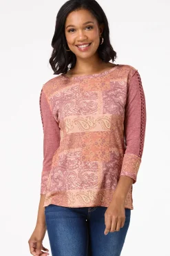 Paisley Braided Sleeve Top