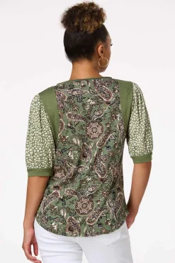 Paisley Puff Sleeve Top
