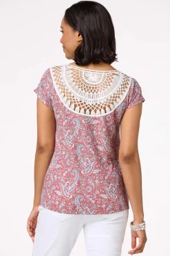 Paisley Twisted Hem Top
