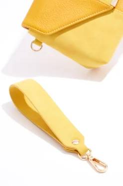 Paneled Flap Wristlet