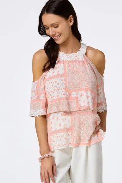 Peachy Patchwork Top