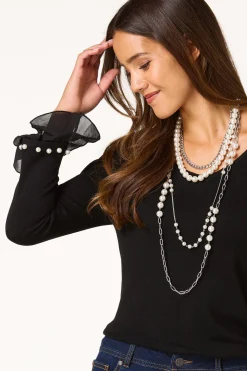 Pearl Bell Sleeve Sweater