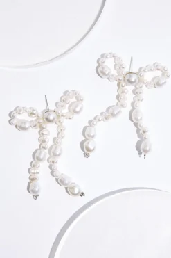 Pearl Bow Earrings