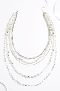 Pearl Chain Layered Necklace