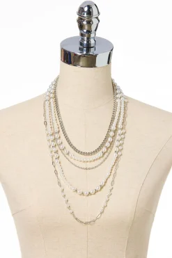 Pearl Chain Layered Necklace
